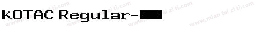 KOTAC Regular字体转换